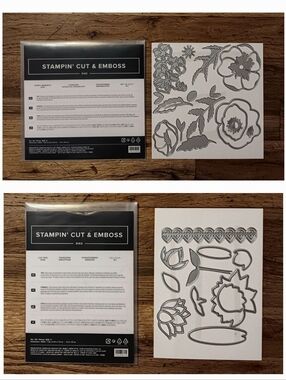 Stampin' Up Poppy Moments & Lilly Pads Thinlits Die Set NEW